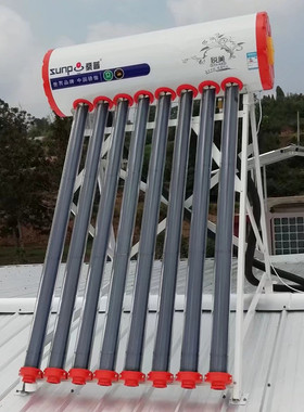 桑普双能源别墅承压管道式太阳能热水器一级能效3CCC认证水电隔离