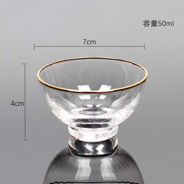 描金边耐热透明日式风功夫茶具