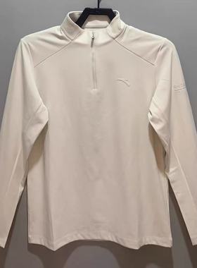 安踏零压T丨半拉链长袖t恤男冬季新款加绒立领通勤上衣152547403