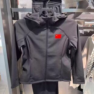 安踏运动夹克女2025冬季新款连帽运动梭织开衫上衣外套162547613