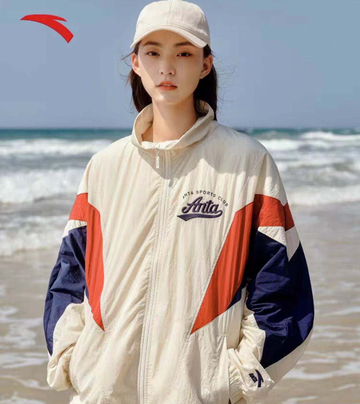 安踏休闲梭织茄克男女同款秋季拉链开衫外套时尚棒球服162338606-封面
