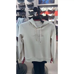 安踏连帽卫衣女2025冬新款休闲纯色保暖运动上衣162547712S