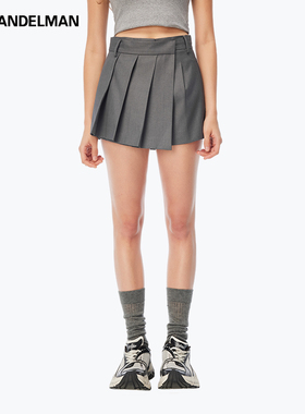 ANN ANDELMAN 不规则打褶半身裙百褶A字休闲短裙2025春季款