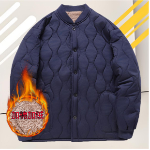 加棉加绒超保暖爸爸棉袄加厚羊羔绒老年棉服保暖防寒棉服爷爷棉衣
