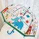 韩系ins可爱云朵大象自动拱形透明长柄伞 幼儿园小学儿童雨伞男女