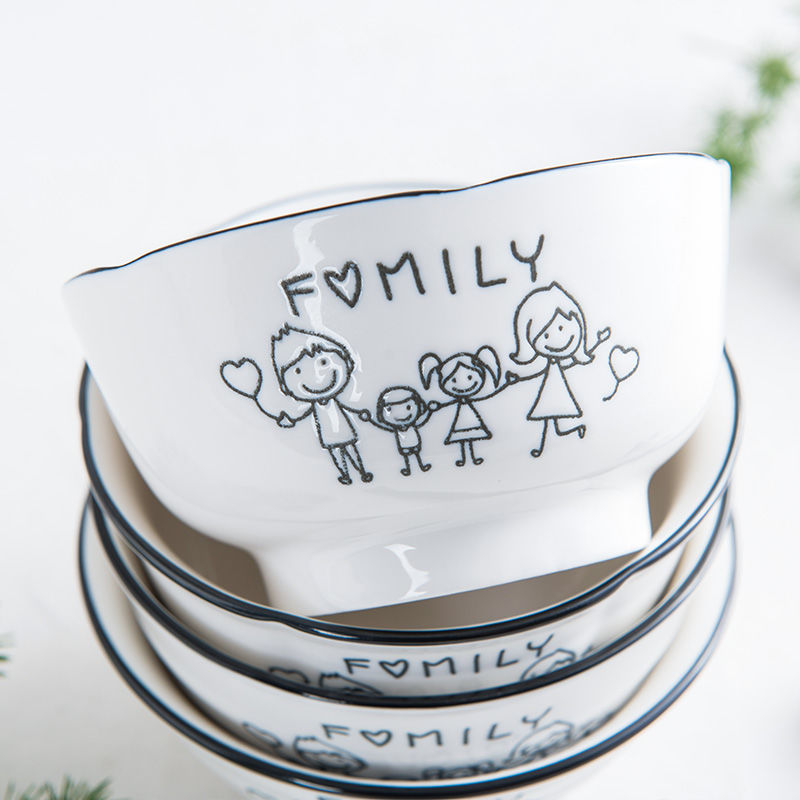 雅诚德陶瓷纯色大众亲子碗碗盘碟