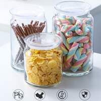 Genuine Libby transparent sealed jar storage bottles, kitchen glassware, snacks, milk powder, tea cans for display thumbnail 4