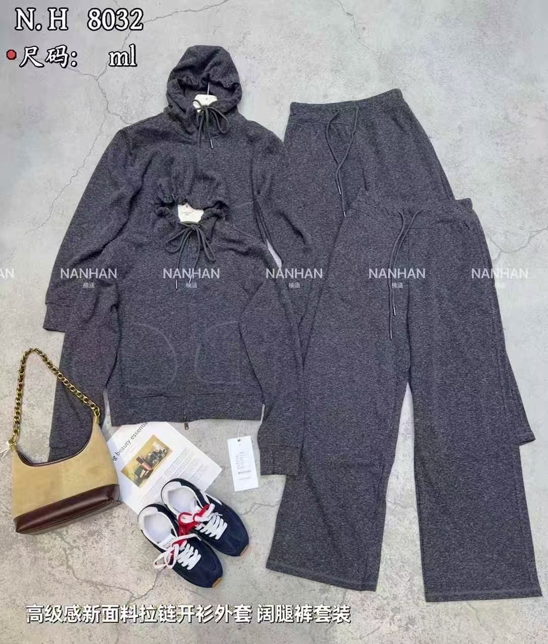 楠涵NANHAN运动套装女一整套25秋超火网红炸街慵懒卫衣休闲两件套,女装/女士精品,时尚套装,淘宝优惠券,粉丝福利购,淘宝优惠卷