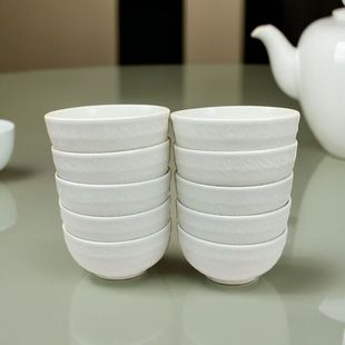 陆家仓库陶瓷酒店餐具挑刀纹套组Song新骨瓷米饭碗高颜值无毒健康