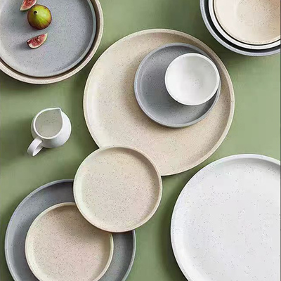 陆家新骨瓷无毒无铅镉无动物骨粉西式复古精致汤碗盘沙海