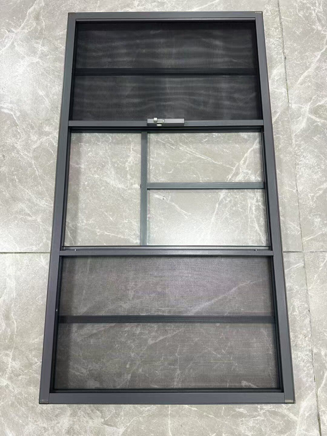 定制纱窗三节式上推免打孔易拆卸全套金属配件高清金刚网防蚊纱窗