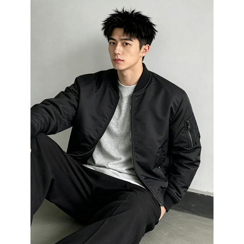 美式潮牌飞行员夹克棉服男秋冬季加厚保暖棒球服短款cleanfit外套