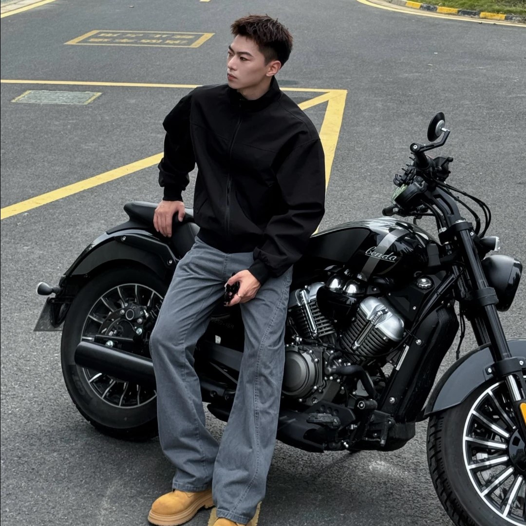 美式教练三防立领飞行员夹克