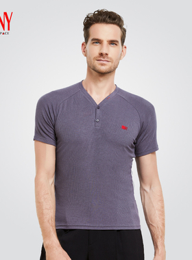 NY纳艺拉丁舞摩登舞上衣男士舞服练功服形体跳舞衣服训练服21109T