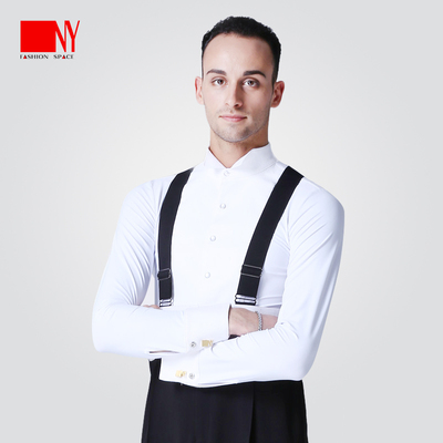 纳艺国标舞摩登舞男士上衣舞蹈服