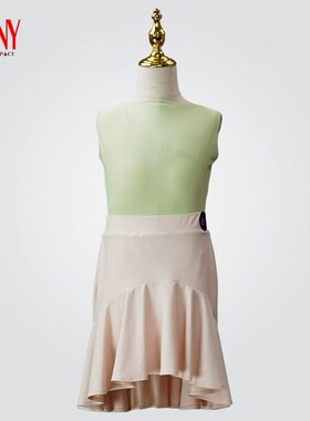 拉丁舞上衣半身裙女童训练服套装