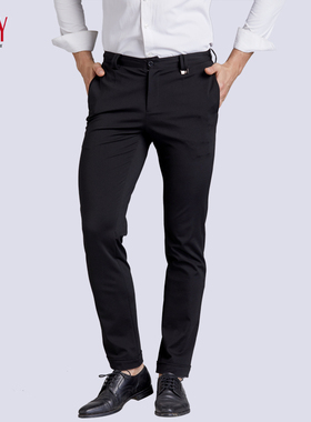 NY纳艺男摩登舞弹力双袋裤子国标舞拉丁舞华尔兹舞裤练功裤91020K