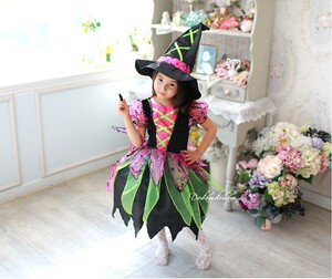 万圣节儿童服装女巫公主服装化装舞会cosplay巫婆演出表演服韩国