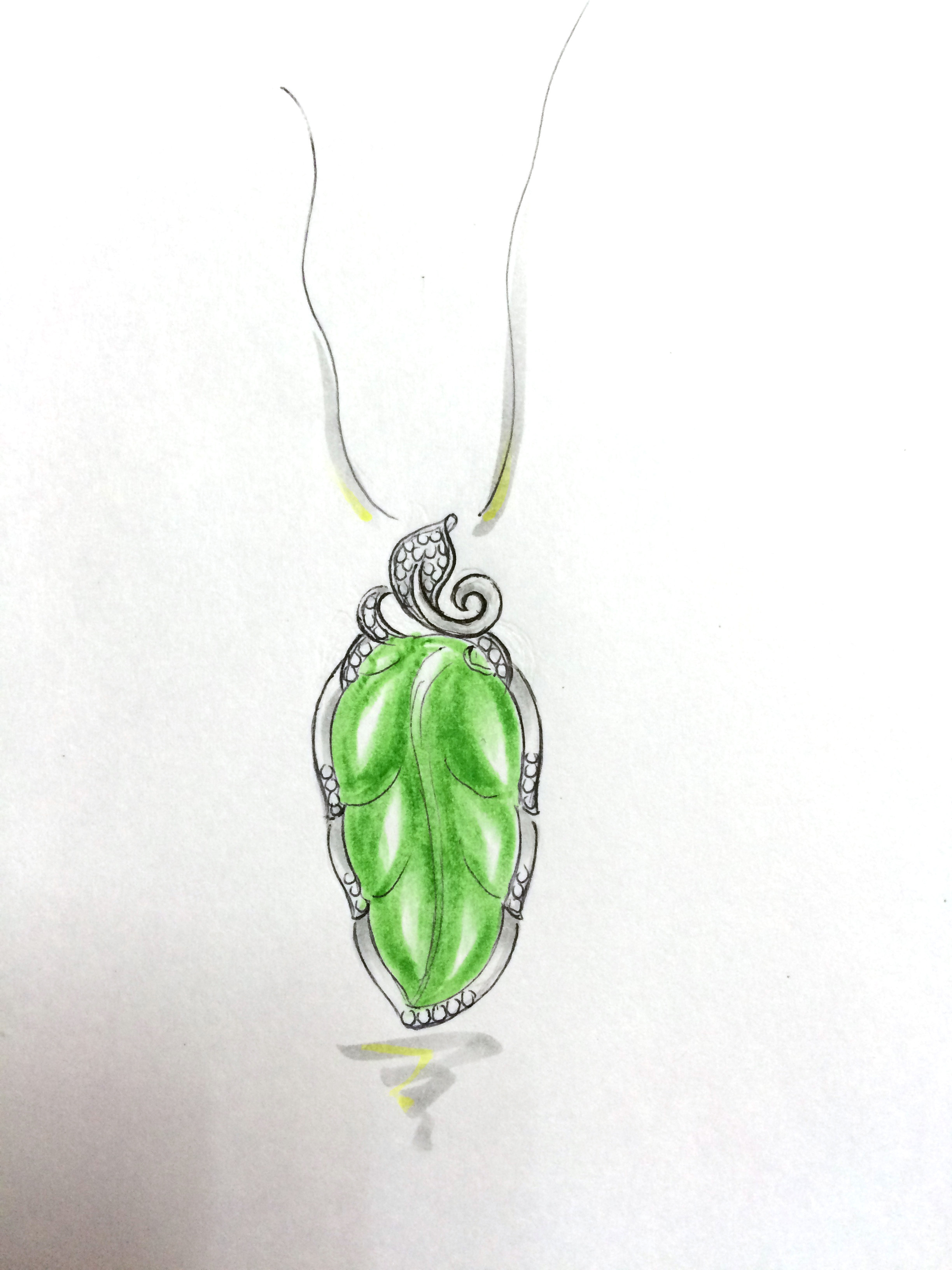 珠宝首饰手绘稿,手绘设计图纸出售,私人定制手绘稿.亚洲时尚