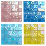 Хрустальная мозаичная стеклянная фантастика розовая телевизионная фона стена туалетная стена Скюангуан Балкон синий простой желтый