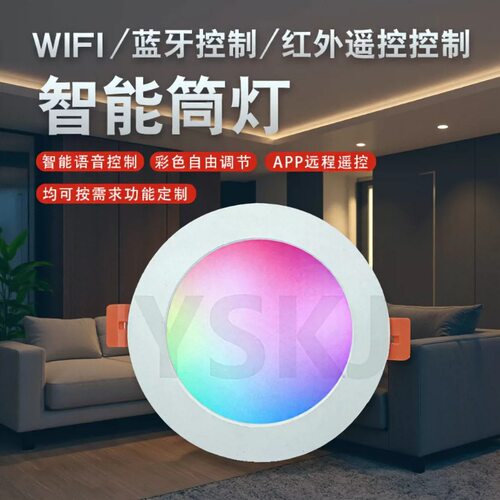 led涂鸦WIFI蓝牙双模智能筒灯R