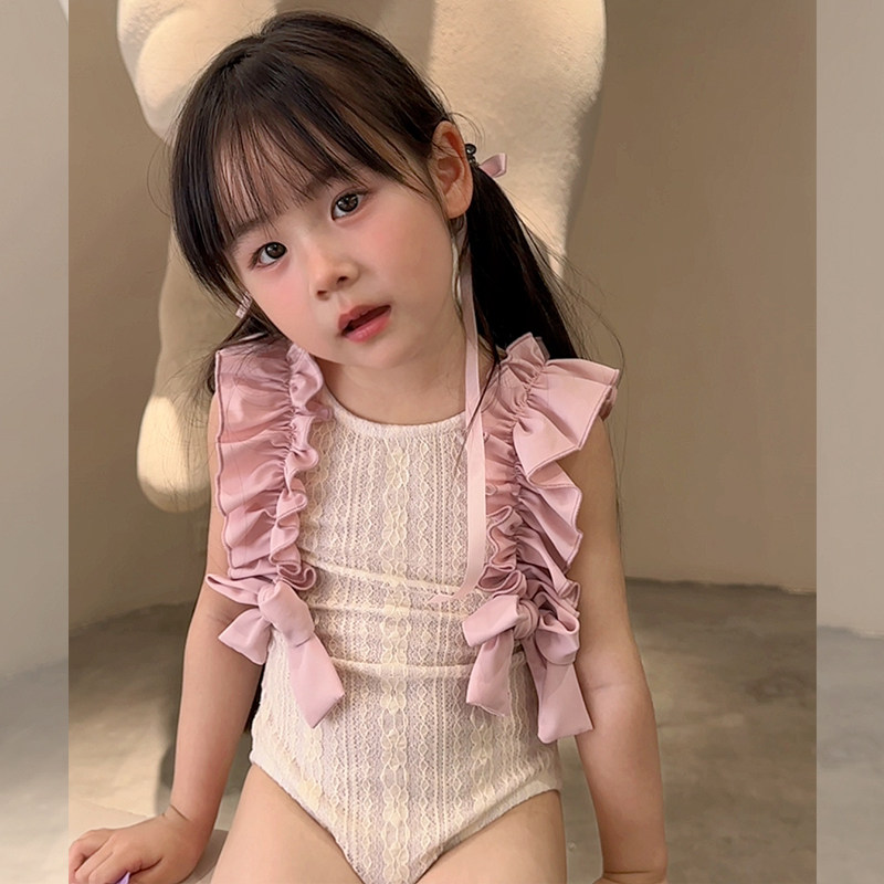 R儿童中小童连体度假泳衣