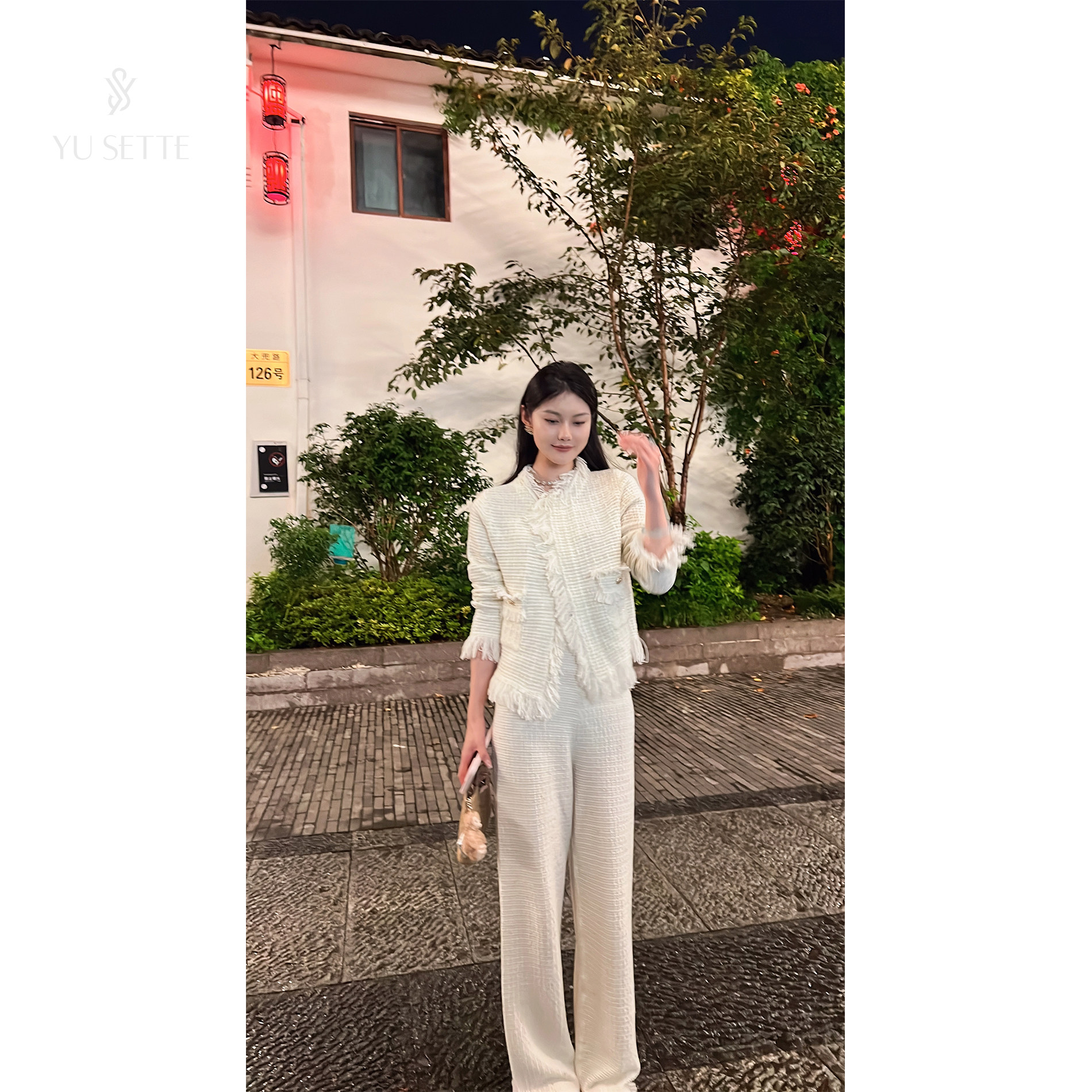 遇儿推荐小香风羊绒针织套装