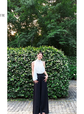 遇儿推荐【三色甩裤】黑色 白色 灰色 咖色 四色阔腿甩裤20240062