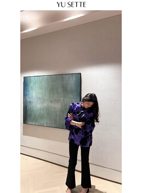 遇儿推荐【紫气东来～新年限定款！】复古植绒花朵上衣20250246