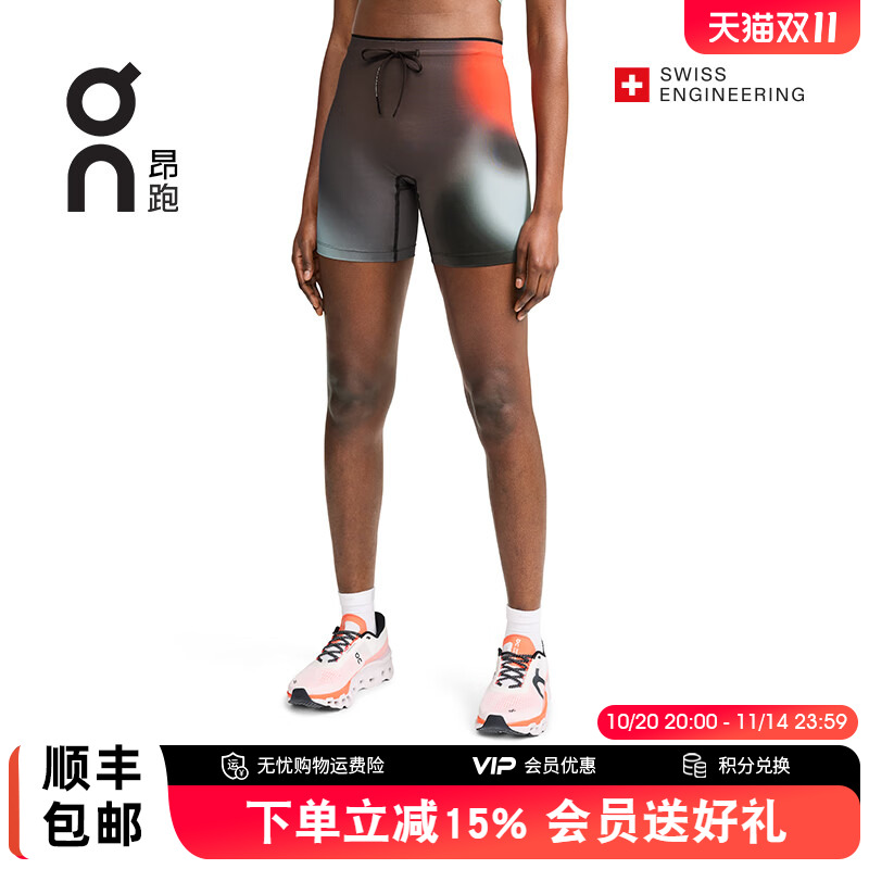 On昂跑Race Tights Half 女款紧身轻量短裤舒适竞速跑步运动短裤