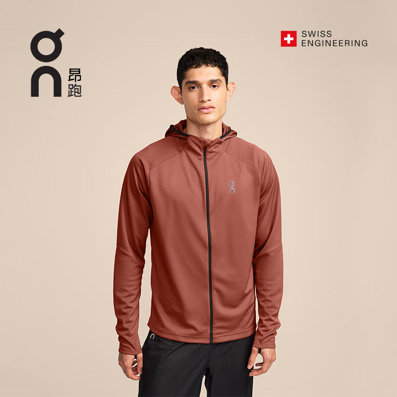 On昂跑Climate Zip Hoodie男款拉链卫衣跑步长袖连帽衫户外运动