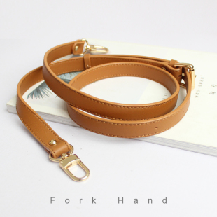 1.8cm手工箱包配件真皮头层牛皮斜背包老花化妆包替换背带长包带