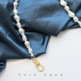 女包配件包带链条巴洛克珍珠单肩手拎带子小包手挽带配饰替换 时尚