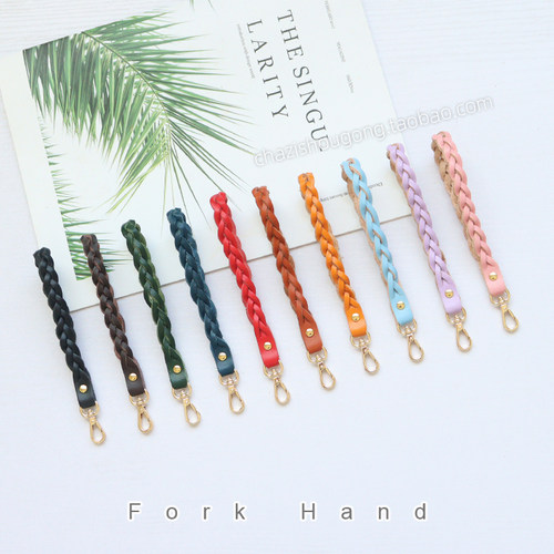 叉子手工手编麻花小手拎拎手把手