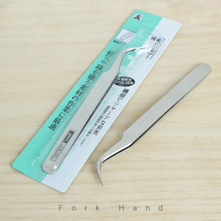 手工diy工具直镊子弯镊子美甲睫毛不锈钢镊子弯头尖头手账贴