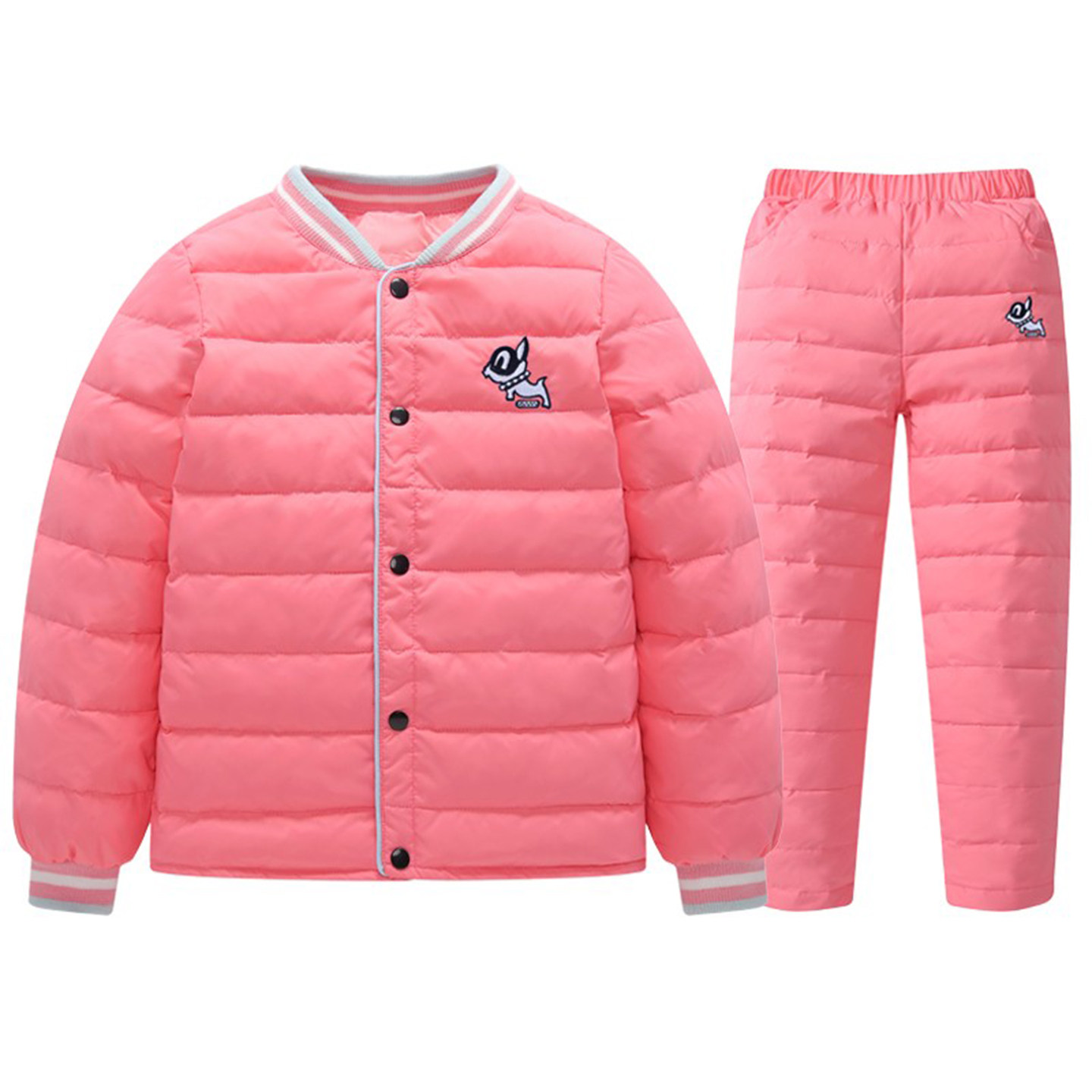 儿童小学生校服轻薄羽绒服内胆套装男女童宝宝保暖两件套中大童冬