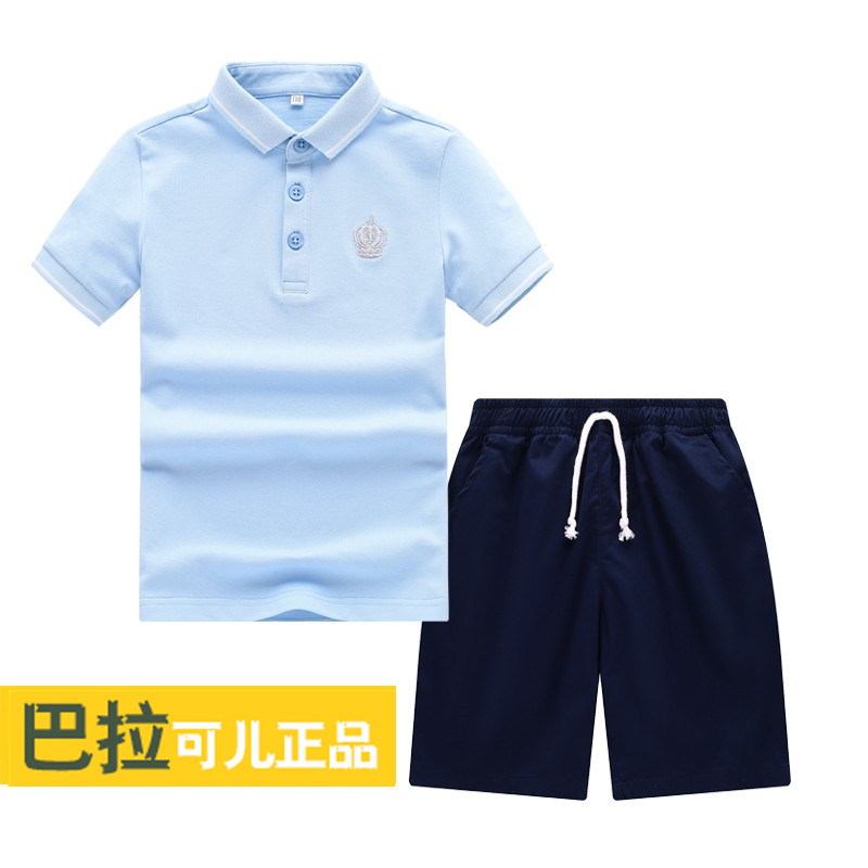 2025夏季新款男童短袖短裤薄款休闲套装儿童纯棉T恤两件套小童装