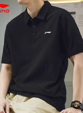 李宁polo衫短袖男士2025新款t恤夏季冰丝速干翻领运动商务装定制