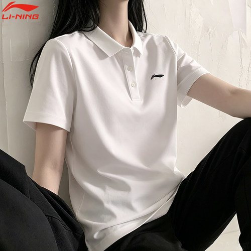 李宁POLO衫女速干短袖上衣