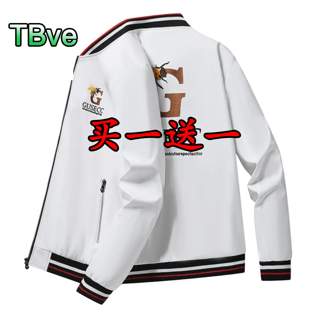 TBve佰彬秋冬季男士新款加絨厚款休閑百搭中年爸爸立領(lǐng)夾克衫外套