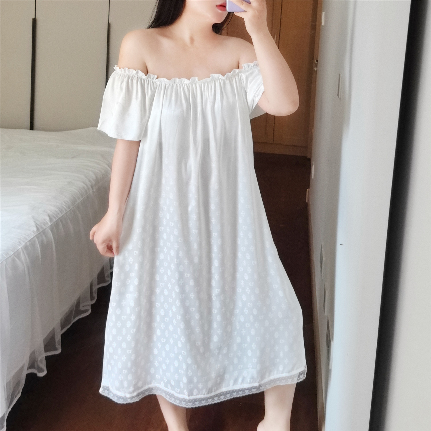 夏季露肩睡裙女加肥大码性感韩版薄款仿真丝吊带连衣裙胖MM200斤