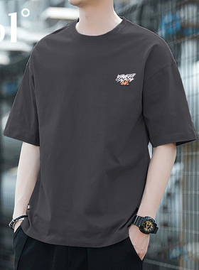 361运动T恤男短袖2025夏季新宽松休闲透气短T圆领透气冰丝运动服