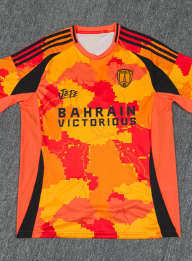 巴黎fc冷门短袖足球服训练上衣橙色定制男女新款宽松踢球健身运动