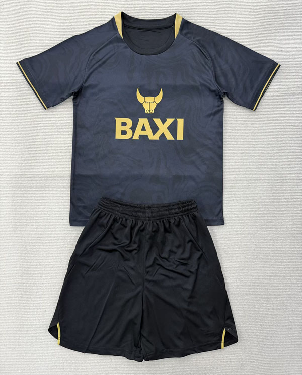 牛津黑灰短袖球衣套装男2526冷门足球训练服定制印号字速干运动服