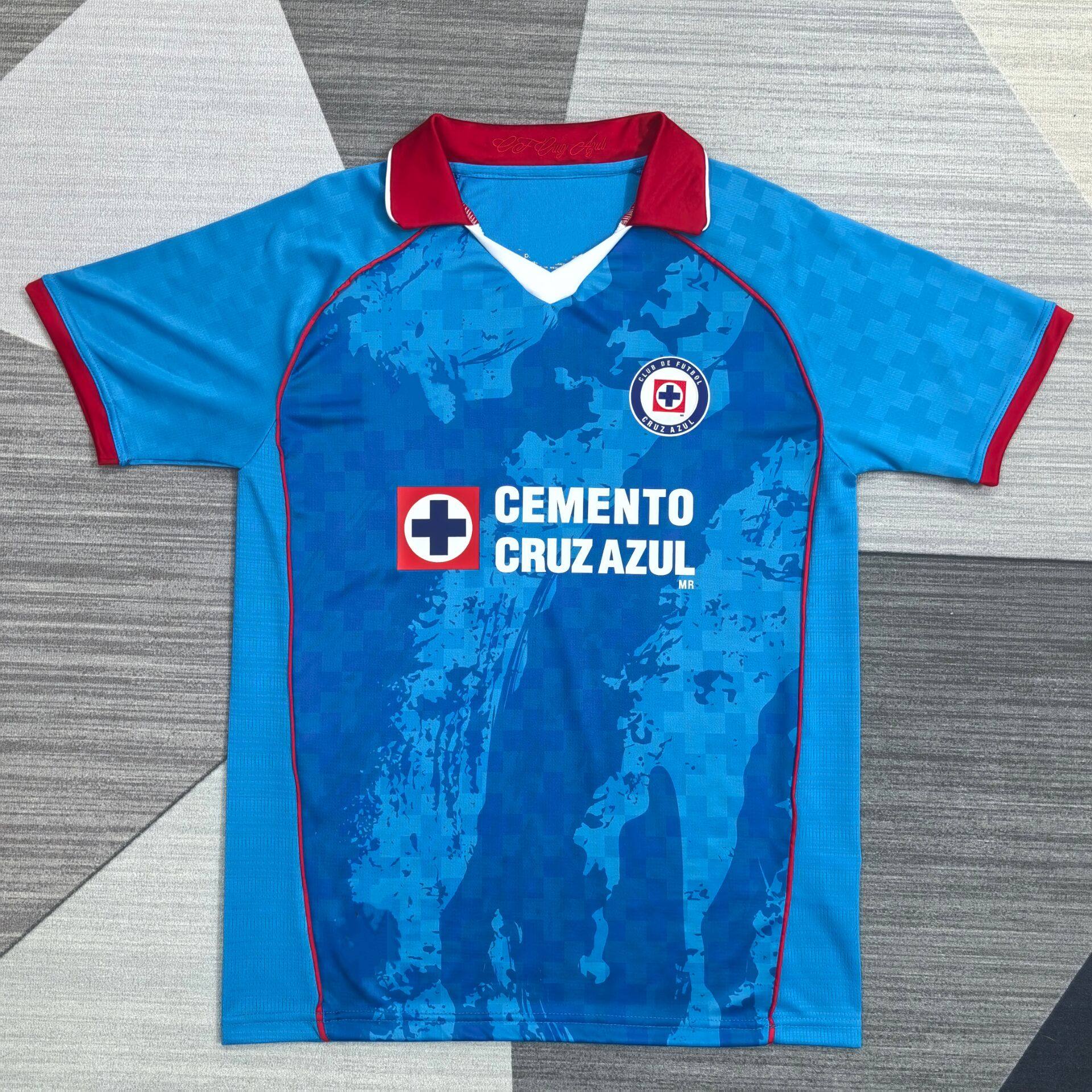 蓝十字冷门球衣短袖足球训练服男定制2526蓝色速干运动健身比赛服