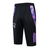 男生休闲运动踢球健身裤 德国黑色七分裤 过膝2425足球训练短裤 子