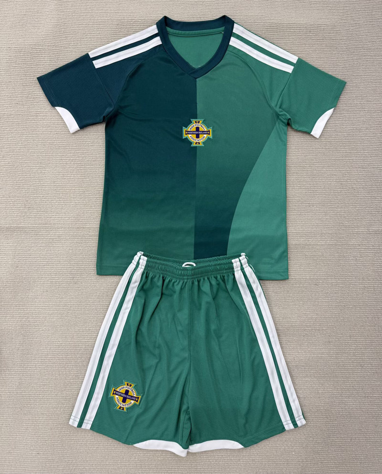 北爱尔兰短袖球衣冷门足球训练服套装2627新款定制男绿色健身运动