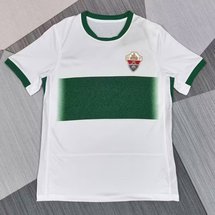 埃尔切白色短袖球衣男2526足球训练服上衣定制印号字速干运动队服