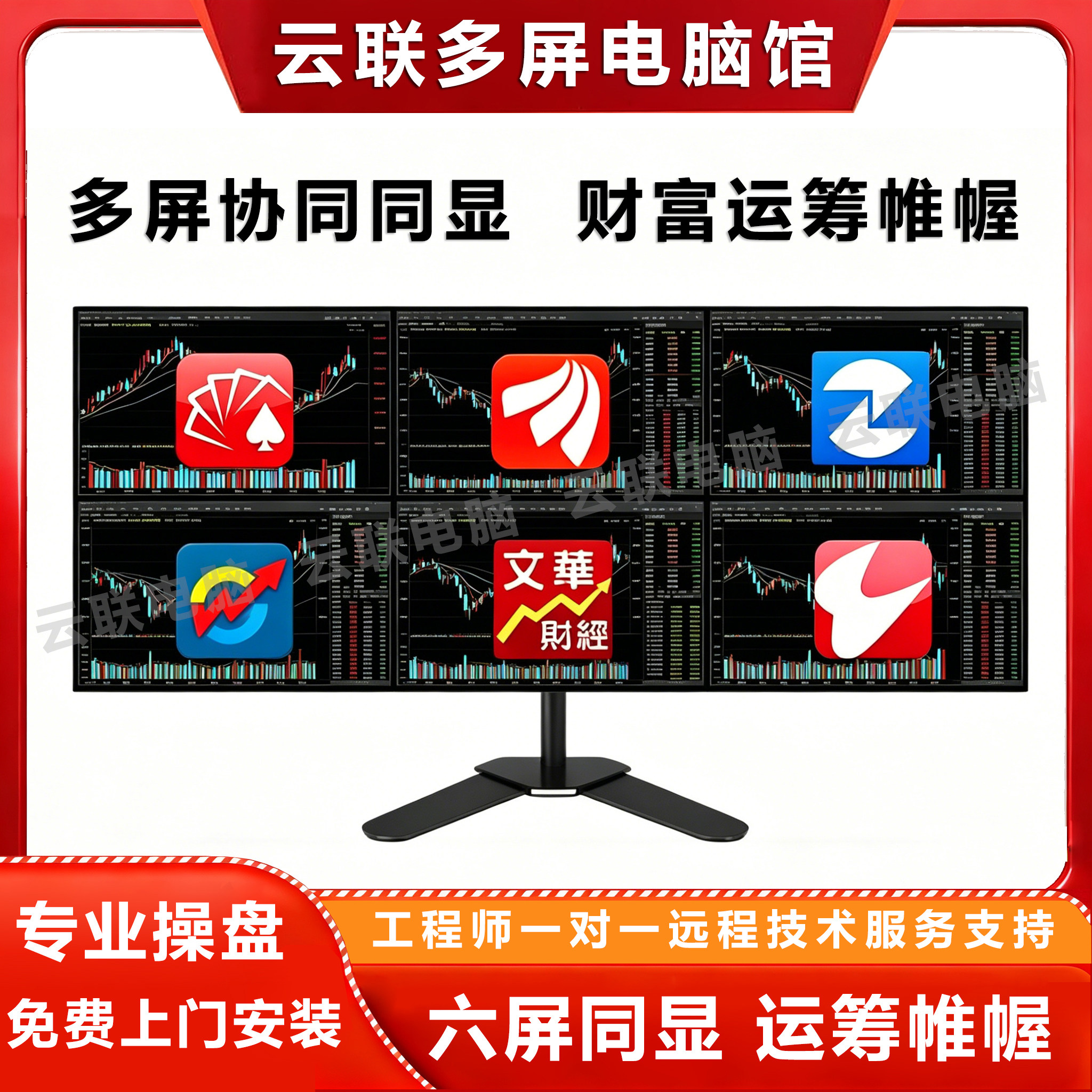 专业多4屏炒股专用电脑主机股票DIY兼容机
