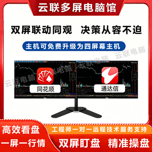 专业一机多屏炒股专用两屏四连屏双联屏股票看盘操盘期货电脑主机